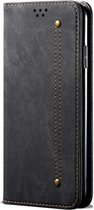 Xiaomi Redmi Note 10 5G/Poco M3 Pro Hoesje Jeans Book Case Zwart