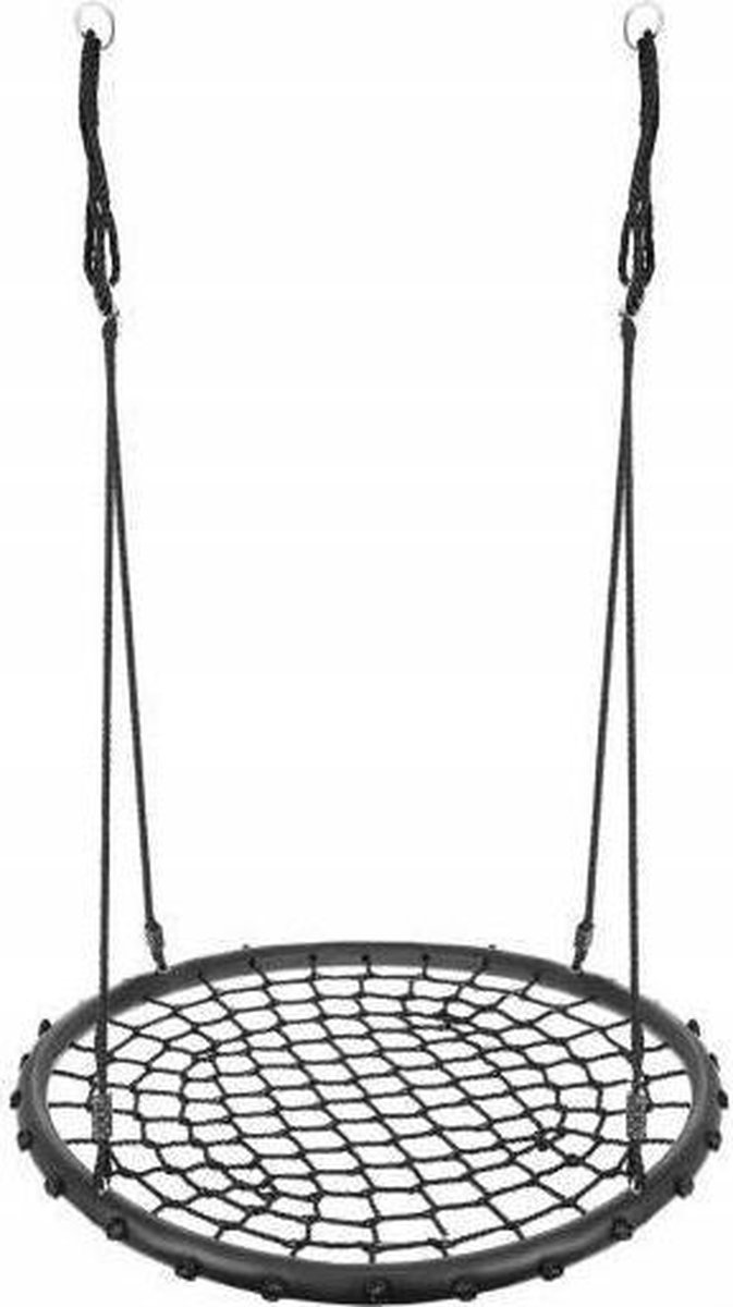Nest Schommel 100 cm zwart tot 120 kg - Schommelring - Vogelnestschommel nestschommel Hangstoel