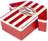 PSV broodtrommel - Wit / Rood - Kunststof - 20 x 19 x 6 cm