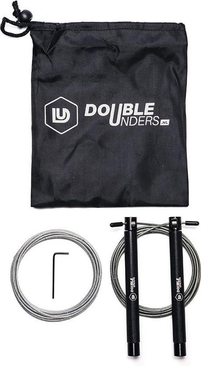DoubleUnders - Speed rope zwart - Professionele speed rope voor Crossfit