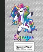 Cursive Paper: ANAYA Unicorn Rainbow Notebook