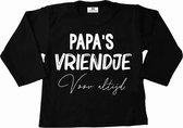 T-Shirt baby-dreumes-papa's vriendje voor altijd-zwart-wit-Maat 92