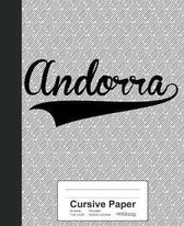 Cursive Paper: ANDORRA Notebook