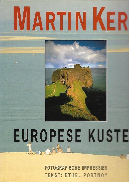 Boekomslag 'Europese Kusten' met een foto van een kasteel op een rots aan zee.