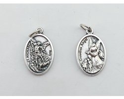 Medaille van Engel Michael / Beschermengel Zilverkleurig 2,5 x 1,5 cm