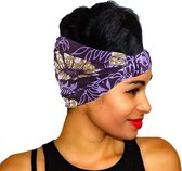 Haarband|Afrikaanse Haarband|Hoofddeksel|Afrikaans|Haarband Dames|Bandana|Stretch|Paars|Bruin|Haarverzorging