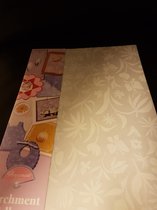 Pergamano 8 vellen A4 90gr code 1622 wit papier met een witte opdruk 2motieven