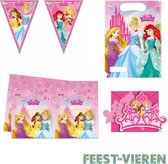 Princess Dreaming pakket vlaggetjes slinger, uitnodigingen, uitdeelzakjes en tafelkleed