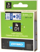 DYMO D1 -Standard Labels - Blue on White - 9mm x 7m