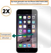 Fooniq Screenprotector Transparant 2x - Geschikt Voor Apple iPhone 6/6S/7/8 Plus