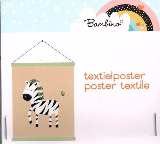 textielposter/ poster textile/ muurdecoratie/ baby/ 56x46 cm/ 100% polyester