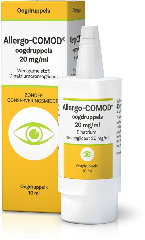 Allergo-COMOD Allergie Oogdruppels Dinatriumcromoglicaat 20 mg/ml - 1 x 10 ml