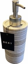 Luxe DKNY zeeppomp - zeepdispenser - natuursteen look - beige - wit - keuken - badkamer - toilet