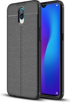 Litchi Texture TPU schokbestendige hoes voor OPPO R17 (zwart)