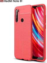Voor Geschikt voor Xiaomi Redmi Note 8T Litchi Texture TPU schokbestendig hoesje (rood)
