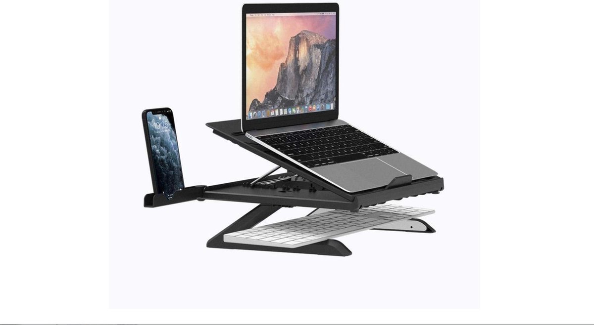 Tronsmart Laptopstandaard, ergonomisch, verstelbaar, voor laptops en tablets, geschikt voor laptop (10-17 inch) zoals MacBook Pro/Air, Surface, Samsung, HP, iPad