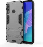 Voor Huawei Y7P schokbestendige pc + TPU beschermhoes met onzichtbare houder (grijs)