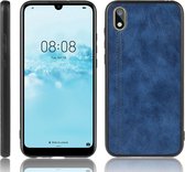 Voor Huawei Y5 2019 / Honor 8X Schokbestendig Naaien Koe Patroon Skin PC + PU + TPU Case (Blus)