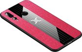 Voor Huawei nova 4 XINLI stiksels Textue schokbestendig TPU beschermhoes (rood)