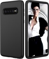 Effen kleur TPU + PC Protevtive Case voor Galaxy S10 (zwart)