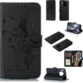 Voor Huawei Mate 30 Feather Pattern Litchi Texture Horizontal Flip Leather Case met houder & portemonnee & kaartsleuven (zwart)