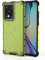 Voor Huawei P40 Shockproof Honeycomb PC + TPU Case (groen)