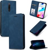 Voor Geschikt voor Xiaomi Redmi 8 Retro Skin Feel Business Magnetische horizontale flip lederen tas (marineblauw)