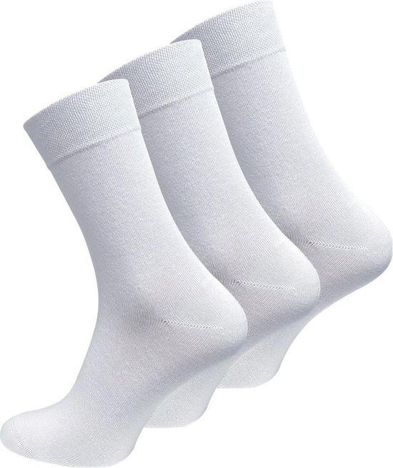 Naadloze sokken - Wit - Maat 43/46 (3 paar) | Diabetes Sokken | Sokken Tegen Oedeem Of Reuma | Kousen Tegen Voetproblemen