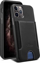 Voor iPhone 11 Pro H10 TPU + PU lederen anti-val beschermhoes met kaartsleuf (zwart)