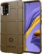 Voor Galaxy A51 Volledige dekking schokbestendige TPU Case (bruin)