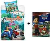 Paw Patrol Dinoworld dekbedovertrek 140x200 + fleece deken PROMOpack