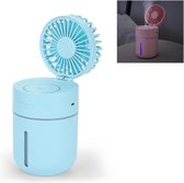 T9 draagbare verstelbare USB-oplaadbare desktop-bevochtigingsventilator met 3 snelheden (blauw)