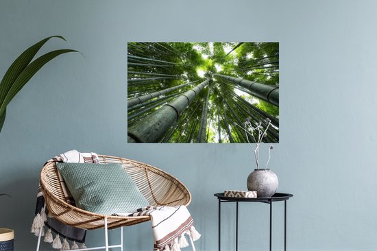 Sticker Muursticker Bamboe - Tops vanbos - 60x40 cm - film adhésif autocollant - sticker mural repositionnable