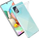 Luxe Siliconen Hoesje Geschikt Voor Samsung Galaxy A51 - TPU Backcover Back Bescherm Hoes Cover Case - Telefoonhoesje Met Volledige Achterkant & Zijkant Protection - Transparante B