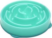 Voerbak slo-bowl feeder drop teal lichtblauw - 29x29x7 cm - 1 stuks