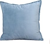 Kussenhoes Luxury Velvet - Lichtblauw - Kussenhoes - 45x45 cm - Sierkussen - Polyester - Fluweel