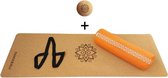 Samarali Oranje Yin Yoga Sun Set - Kurk Mat, Bolster & Massagebal - Duurzaam en Eco-vriendelijk