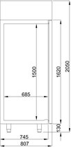 CombiSteel RVS Glasdeurkoelkast - Geforceerd - van -2°C tot +8°C - 700 liter - 7489.5020
