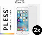 iPhone 7 Screenprotector Glas - 2x - Pless®