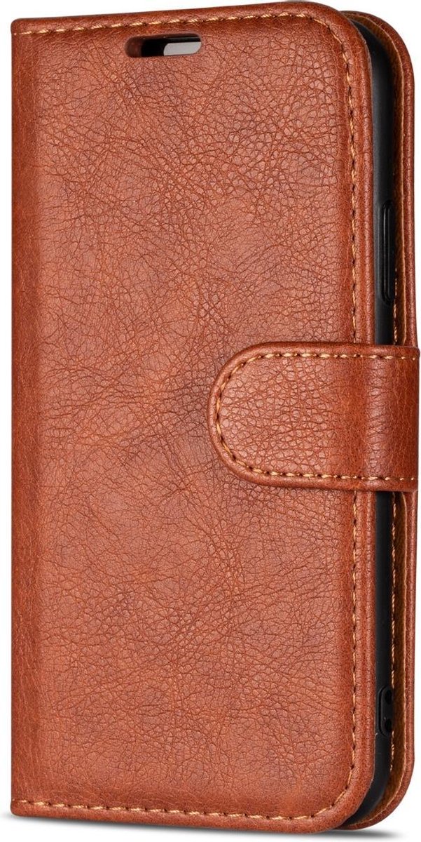 Hoesje Geschikt voor Samsung S21 Plus/book case met pasjeshouder hoge kwaliteit Bruin