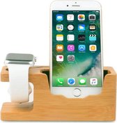 Apple Watch iPhone Houten Laadstation - Wooden Docking Station 2 in 1 - Voor Apple Watch en iPhone - Smartphonica