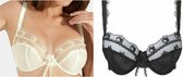 Panache Superbra Lingerie Eliza BH - underwired balconnet bra - ivory - maat D70