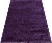 Extra hoogpolig shaggy vloerkleed Fluffy - lila - 80x150 cm