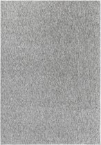 Modern laagpolig vloerkleed Nizza - lichtgrijs - 80x150 cm