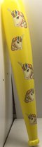 Opblaas Knuppel met afbeelding unicorn geel 86 cm