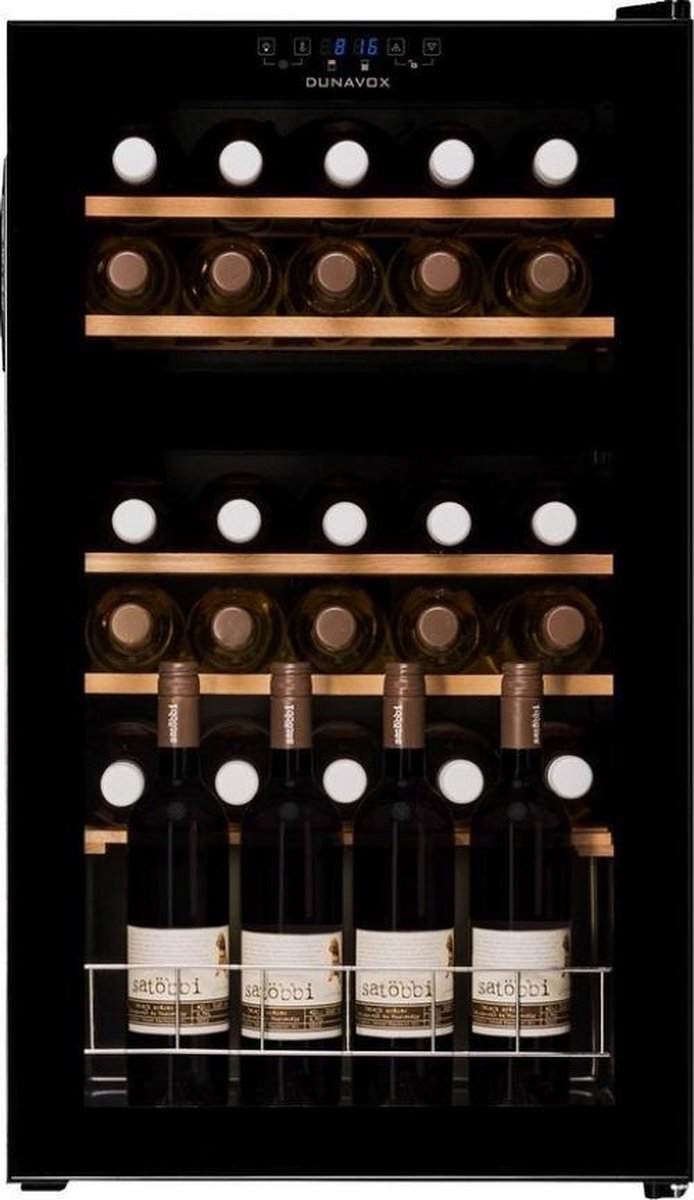 Dunavox DXFH-30.80 Wijnkoelkast 2 Zones Zwart - Dunavox - €999,00