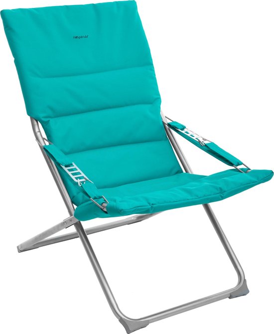 Hesperide Milos Plein air Beach chair Turquoise - chaise pliante - transat  - chaise de... | bol.com