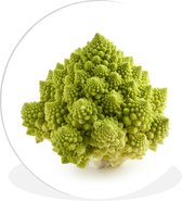 WallCircle - Wandcirkel ⌀ 30 - Romanesco tegen een witte achtergrond - Ronde schilderijen woonkamer - Wandbord rond - Muurdecoratie cirkel - Kamer decoratie binnen - Wanddecoratie muurcirkel - Woonaccessoires