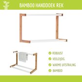 Handdoekrek - Bamboo - Handoekrek badkamer - Handdoekenrek - Handoekenrek badkamer - Bamboe - B55 x D23 x H35 Cm