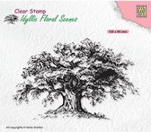 IFS036 Nellie Snellen clearstamp - Idyllic Floral Scenes - Old tree - oude antieke boom met blad